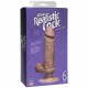 THE REALISTIC COCK ULTRASKYN VIBRATING 6IN - BROWN BX