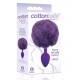 THE 9'S COTTONTAILS SILICONE BUNNY TAIL BUTT PLUG PURPLE