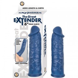 THE GREAT EXTENDER 6 PENIS SLEEVE BLUE