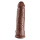 King Cock 12in Dildo With Balls - Chocolate