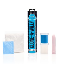Clone-A-Willy Silicone Dildo Blue Glow In the Dark