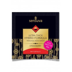 Sensuva Ultra Thick Strawberry Hybrid Lubricant foil Pack